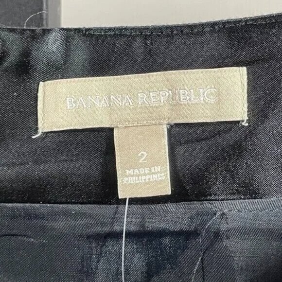 NEW Banana Republic Skirt Womens 2 Black White Stripe Pencil preppy corp - Picture 4 of 10